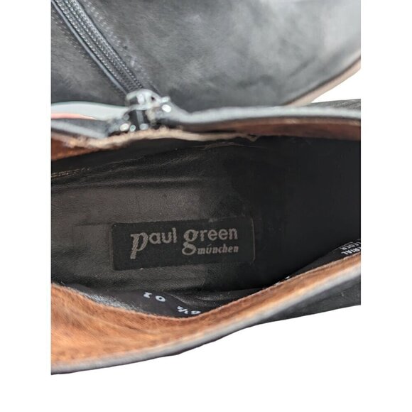 Paul Green Karla Black Combo Leather Ankle Booties Women's Size 9 - Picture 7 of 8